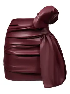 Мини-юбка с драпировкой и бантом Lika, красный