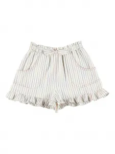 Полосатые шорты Rhiannon с оборками ZIMMERMANN Kids, нейтральный