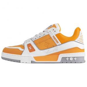 LOUIS VUITTON Кроссовки для скейтбординга Trainer Low-Top, мужские, желтые