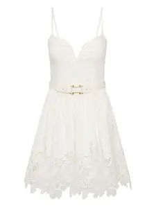 Кружевное платье Montreux с поясом Rebecca Vallance, белый