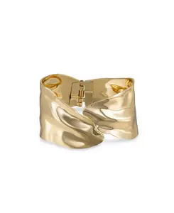 Расплавленный абстрактный браслет-манжет Ettika, gold