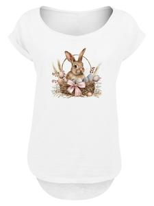 Рубашка F4NT4STIC Osterhasen Korb Dekor, белый