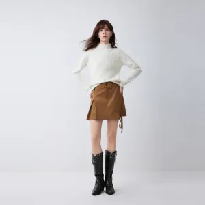 Свитер женский полуводолазка умеренный силуэт A-line ELLE, экрю