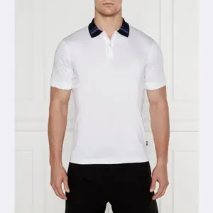 Рубашка-Поло узкого кроя H-Phillipson Boss, белый