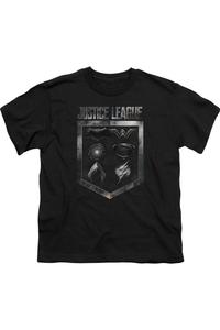 Футболка с коротким рукавом для подростков "Щит эмблем" по фильму "Лига справедливости" Gildan, черный