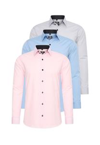 Рубашка (3 шт) с длинными рукавами, приталенного кроя RUSTY NEAL, красный