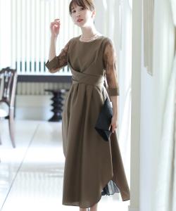 Платье для официальных свадеб, вечеринок, церемоний и торжественных мероприятий Pourvous, цвет Khaki