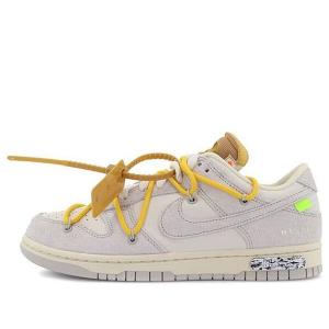 Кроссовки x off white dunk low Nike, серый
