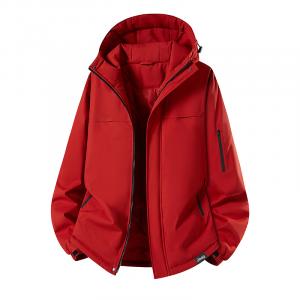 Пуховик Unisex Hooded Thickened Jeep, розовыйfinch красный