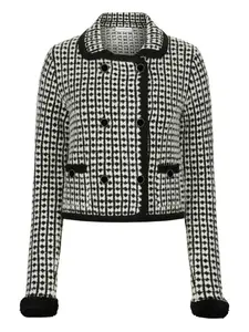 Двубортная куртка с твидовым эффектом Nina Ricci, черный