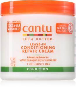 Несмываемый кондиционер с маслом ши для поврежденных волос Cantu, 453 гр