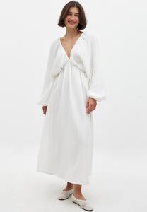 Платье макси V NECK NA-KD, белый