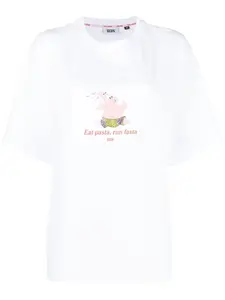 Футболка с надписью GCDS, белый