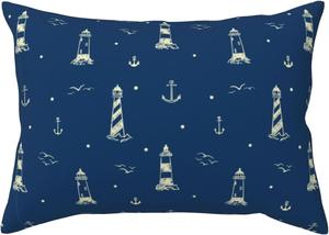 Pevtufa Декоративные наволочки с принтом "Маяки и якоря" конверт с застежкой Lighthouses and Anchors