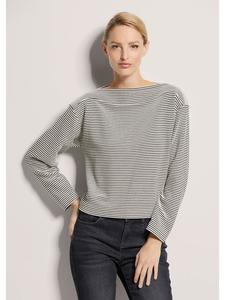 MADELEINE Рубашка в полоску, черно-белого цвета