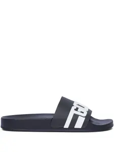 Шлепанцы с тисненым логотипом GCDS, черный