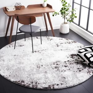 SAFAVIEH Berber Shag коллекция ковер 214 x 214 см - Grey & Dark Grey, современный абстрактный дизайн, не линяет и прост в уходе, идеален для помещений с высокой проходимостью в гостиной, спальне (BER543F)