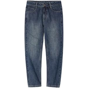 Прямые брюки свободного кроя Vintage дышащие универсальные повседневные потертые джинсы distressed для мужчин CAMEL, синий