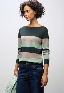Джемпер Street One GESTREIFTER PULLOVER, Grün/Green