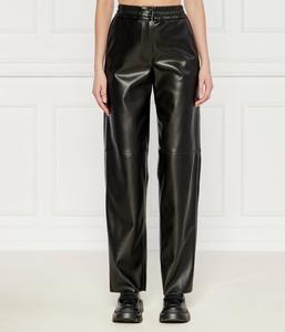 Брюки женские Hugo из искусственной кожи, черный