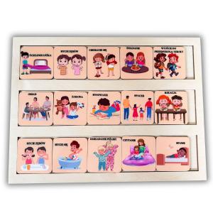 Ежедневник, деревянный пазл для планирования дня ребенка. Inna marka