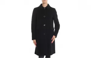 EMPORIO ARMANI Пальто женское Black Moderate Straight Fit