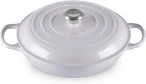 Жаровня Le Creuset из эмалированного чугуна, 3500 мл, серо-белый