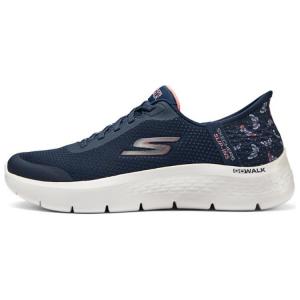 Кроссовки Skechers Go Walk Flex Lifestyle Shoes Women's Low-top Navy Blue/pink, темно-синий/розовый