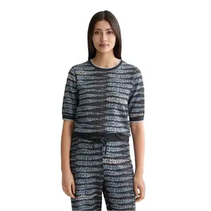 Футболка с коротким рукавом Scotch & Soda Lurex Jacquard Knitted, серый