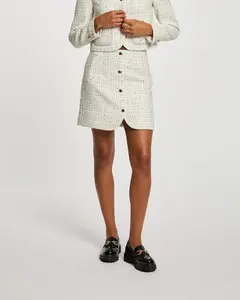 Узкая короткая юбка Morgan, белый/черный