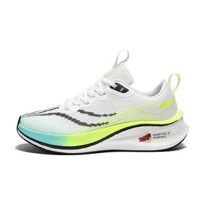 Износостойкие амортизирующие дышащие низкие детские беговые кроссовки Kids' NEZHACHAOHAI, JN8906 белый зеленый[Technology Rebound]