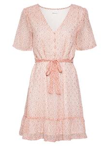 Платье-рубашка VILA Falia, цвет Cream/Light red