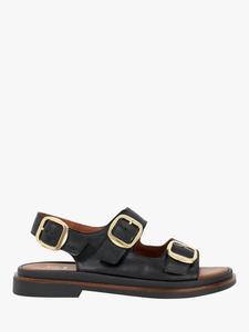 Luckles Leather сандалии с тройной пряжкой и стелькой Dune London, Black