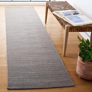 Ковер-дорожка SAFAVIEH, 69 x 275 см, Kilim Collection, Light Grey, из шерсти Новой Зеландии ручной работы, идеален для помещений с высокой проходимостью в гостиной, спальне (KLM125F)