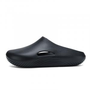 NANJIREN Тихие, устойчивые к запахам и истиранию закрытые тапочки для мужчин черные, цвет Black