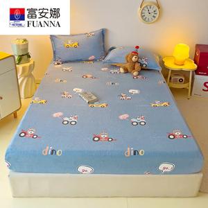 Fuanna Простыня на резинке 150х200 см, молочный вельвет, утепленная, флисовая подкладка