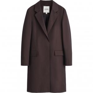 COS Женское пальто бордовое, Burgundy