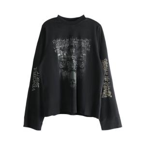 Футболка Vetements Spirit Cut-Up Long-Sleeve T-Shirt, Magnet