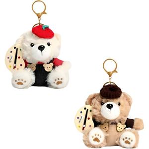 Little Painter Cookies Bear Plush Pendant 10.5cm Height ROUERXIONG