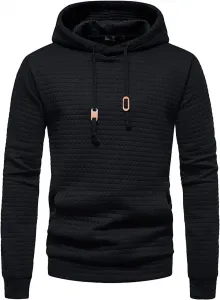 Мужская худи с вафельным пледом и карманом