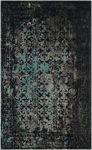 SAFAVIEH, 183 x 183 см, Классический винтажный ковер Navy / Teal CLV223C с эффектом потертости