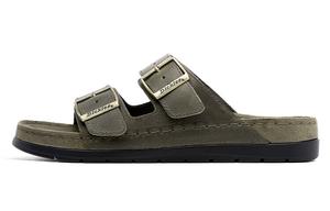 Шлепанцы мужские зеленые кофейные Dickies