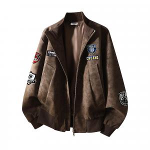 Куртка Unisex Stand Collar Moderate Others HUANQIU, coffee