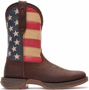 Мужские вестерн-сапоги Durango с флагом, на молнии, коричневый