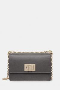 Кожаная сумка Furla, серый