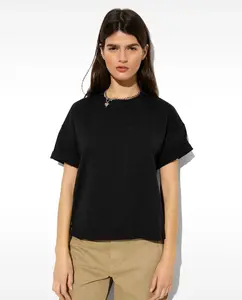 Женская кожаная куртка на пуговицах в однотонном исполнении Parfois, черный