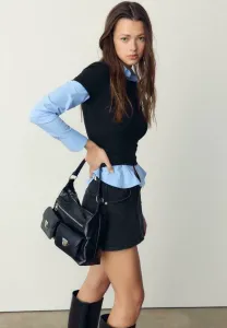 Сумка с карманами Stradivarius, Black