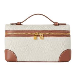 Loro Piana ExtraPocket Хлопковая Сумка Женская Natural & Caramel & Sun Gold