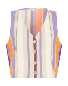 Жилет Cotton Striped Vest 8 By Yoox, лиловый