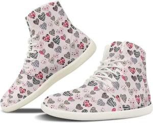 Женские сандалии босиком, высокие модные туфли, широкий размер, кожаные кроссовки на шнуровке с нулевым перепадом, подарки на День Святого Валентина, День Святого Патрика и Пасху, размеры US 6-13,5 Quxjehoe, Hearts